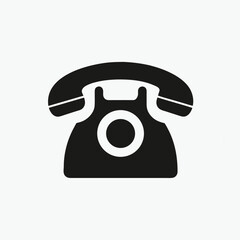telephone icon silhoutte vector style template