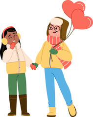 Couple in Love with Balloons