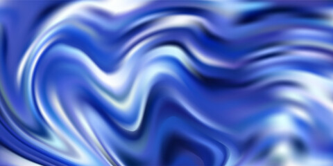 Abstract blue and white fluid background with smooth wavy lines, modern marble texture,