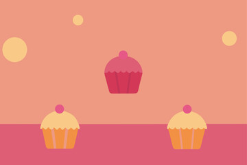 Bakery Cupcake Sweet Background Design
