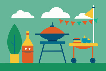 BBQ Outdoor Party Food Background