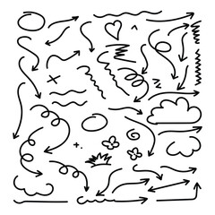 Hand drawn doodle arrows for creative design