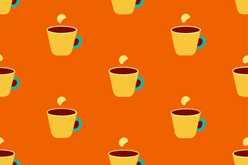 Coffee Cups Repeating Background Design