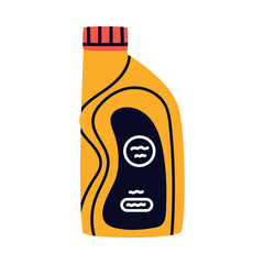 Gasoline and Fuel Bottle for Carrying Petrol Vector Illustration