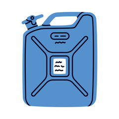 Gasoline and Fuel Bottle for Carrying Petrol Vector Illustration