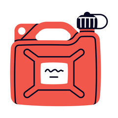 Gasoline and Fuel Bottle for Carrying Petrol Vector Illustration
