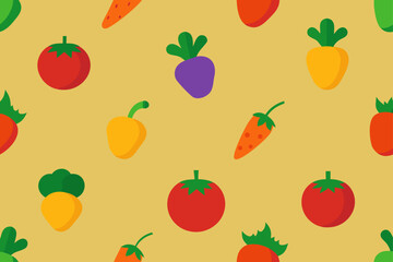 Fresh Vegetable Pattern Background Design