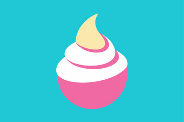 Frozen Yogurt Swirl Background Design