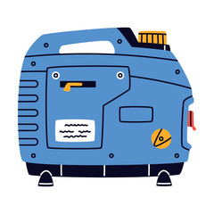 Diesel Generator Machine as Petrol Tool Vector Illustration