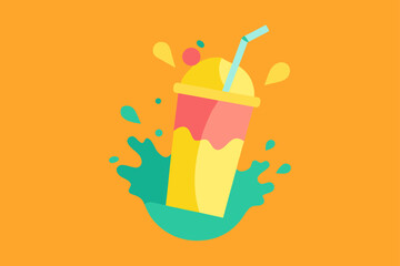 tropical smoothie splash background