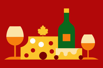wine and cheese party background