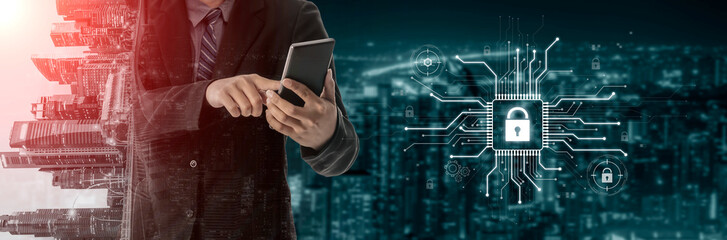 Cyber security system protecting digital infrastructure. Cyber security ensures data safety, prevents breaches, cyber security strengthens defense, and supports secure operations. Vouch