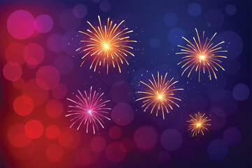 colorful fireworks background