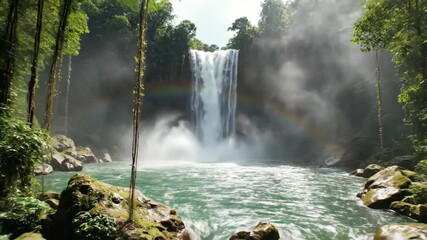 Waterfall La Fortuna, Costa Rica Tropical Rainforest Paradise
