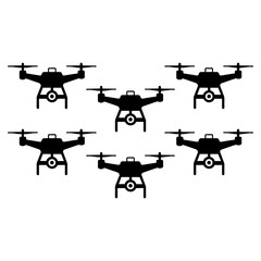 Clean Flying Drone Icon for Delivery, Travel, and Technology Concepts.