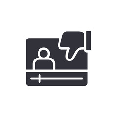 Dislike Feedback On Video Player Icon © Upnowgraphic Studio