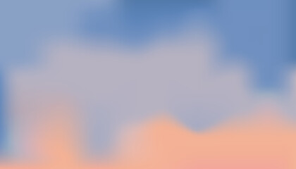 Nude soft sky abstract neutral gradient background. Fluffy cloud vibrant pastel sunset. Blurred light and pale backdrop.