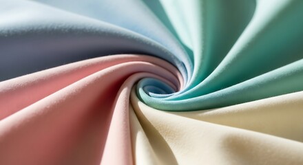 Soft pastel fabric swirl with gentle color gradient and subtle texture