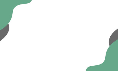 Abstract green and gray wavy border background with white center space, creating a smooth organic frame. Perfect for modern templates, minimalist posters, presentations, and creative business designs.
