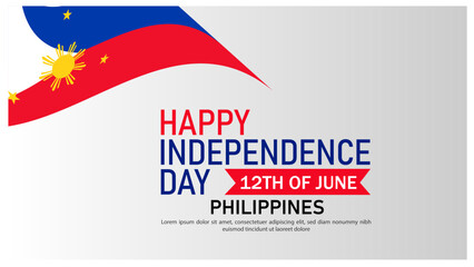 Philippines Independence Day celebration with national flag