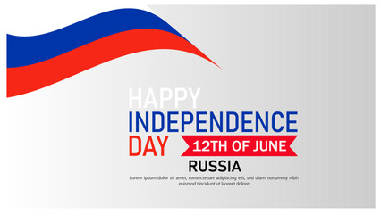 Fototapeta premium Russia Independence Day celebration with national flag
