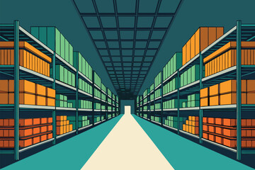 -store-aisle-perspective-shot-with-shelves-collaps.eps