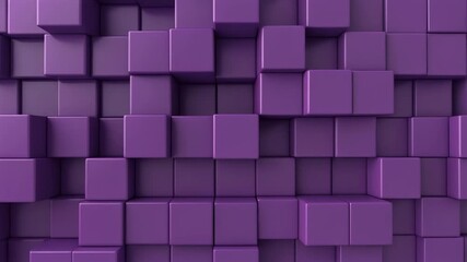 Abstract Purple, Yellow and Turquoise (3 in 1 video) Blocks Opening and Closing Animation in 4K - Powered by Adobe