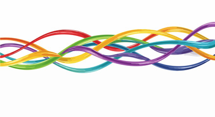 abstract background made of colorful ribbons