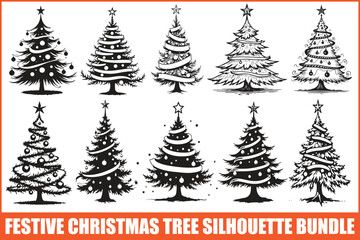 Obraz premium Christmas Tree Ornament Design Pack