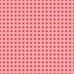 A seamless vector pattern featuring warm red rounded squares on a soft pink background. Perfect for packaging, textile prints, wrapping paper, stationery, and minimalist modern projects.