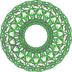 illustration of a two colorful mandala flower design 