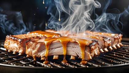 grilled meat on the barbecue