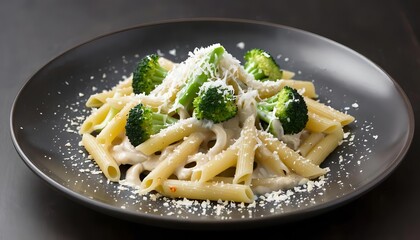 broccoli with pasta on a plate
