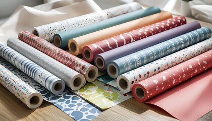 rolls of paper wallpaper