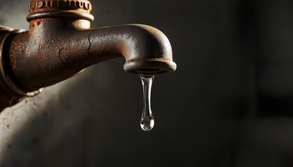 faucet with water drop