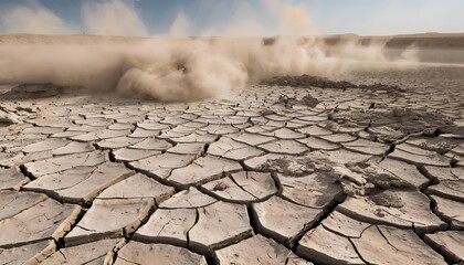 a dust storm in an arid land