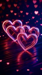 red heart background