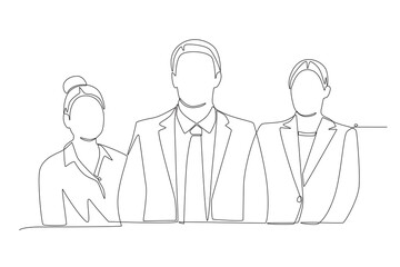 Business leader concept one-line drawing
