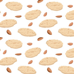 Seamless pattern almond cookies