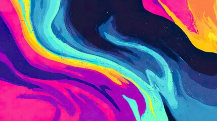 Abstract colorful liquid painting