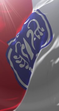 Flag of Rakhine State, Myanmar. 4K Vertical. Loop