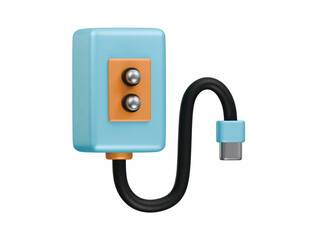 robot charger icon 3d illustration render