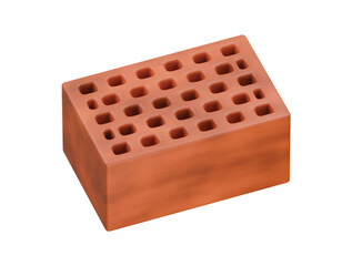 perforated brick icon 3d illustration render