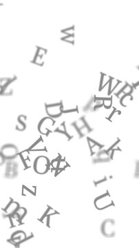 sfondo, alfabeto, animato, movimento, lettere,  lettera,  verticale, sfondo bianco