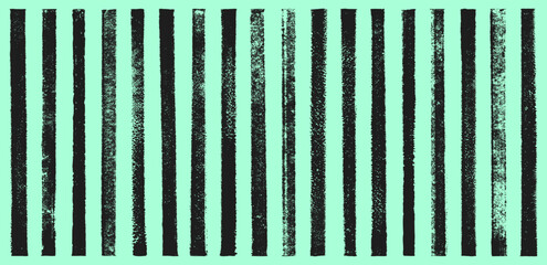 Grunge linocut stripes streaks lines, relief printing thin rectangle shapes rough textured set. Artistic dividers borders text backgrounds collection. Paint roller stains, lino ink grungy remains