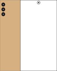 Modern smartphone layout with camera lenses and display cutout