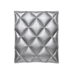 Fototapeta premium Silver quilted thermal insulation pad isolated