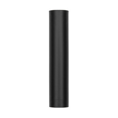 Black plastic pvc pipe vertical isolated