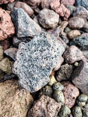 Lava stones, aggregate useful in gardening.
