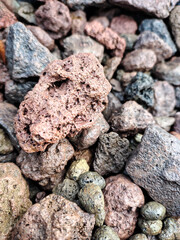 Lava stones, aggregate useful in gardening.
